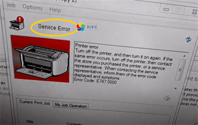 Máy in Canon báo lỗi Service Error mã lỗi  E747 0000